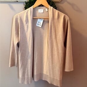 Cyrus Beige Open Front Cardigan